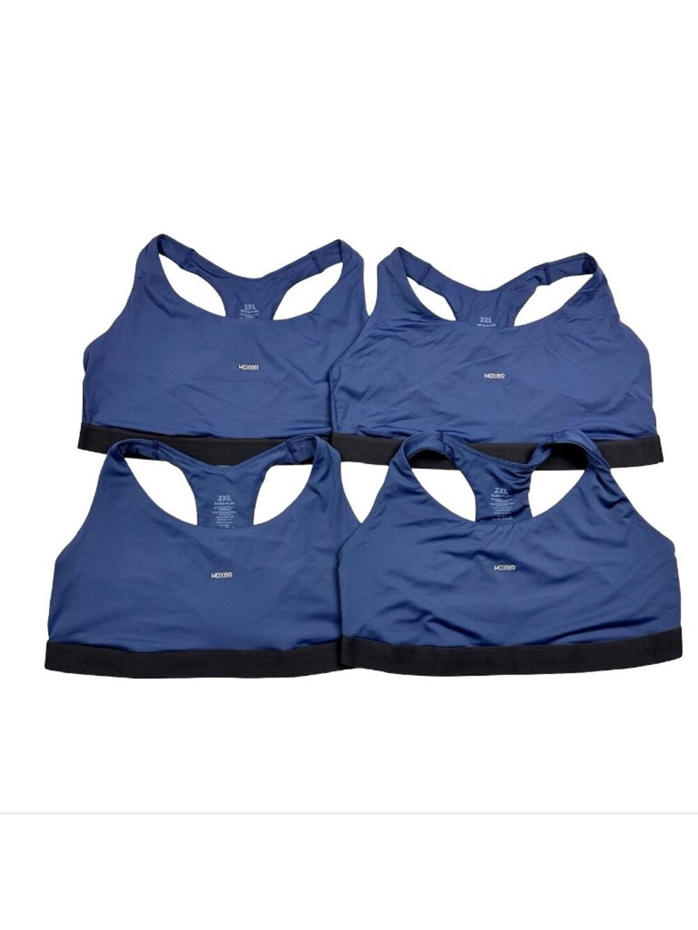 NEW Woxer Boss Flex Womens Sports Bra Activewear Top Blue • Size 2XL• Lot of 4